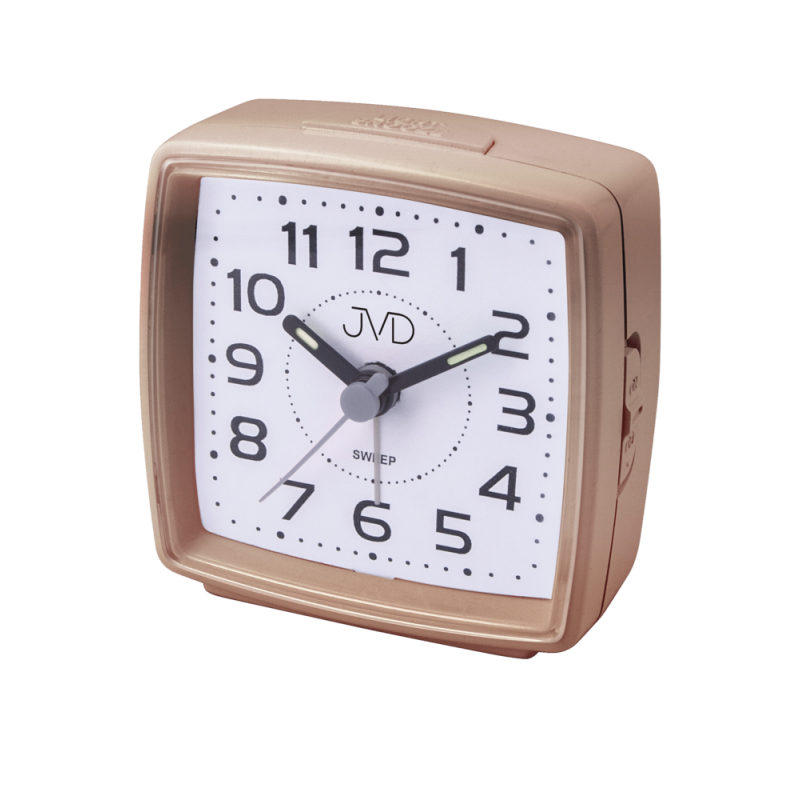 Budík JVD quartz hnědý SRP28.6