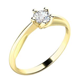 Prsten AU 585/1000 přírodní diamant 0,025 ct G/Si 1,35 g  G10785ZL01