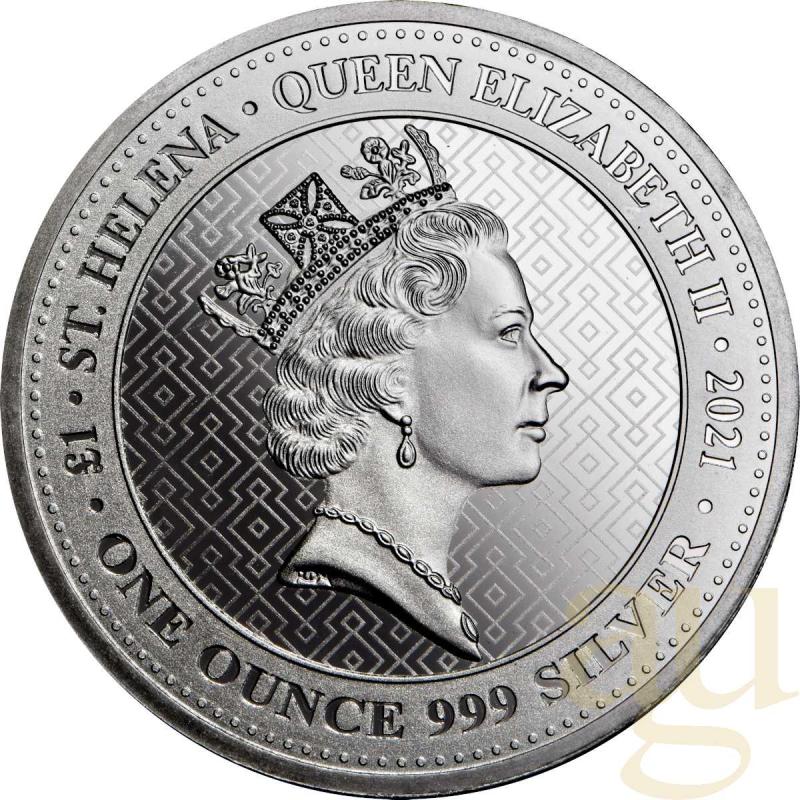 1 unce stříbrná mince St. Helena - The Queen´s Virtues - Victory 2021