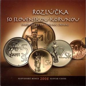 Ročníková sada mincí 2008 - Rozlúčka so slovenskou korunou