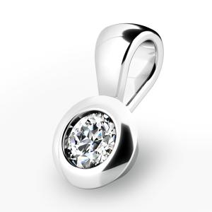 Přívěsek AU 585/1000 přírodní diamanty 0,082 ct G/Si 0,35 gr  G10826B05