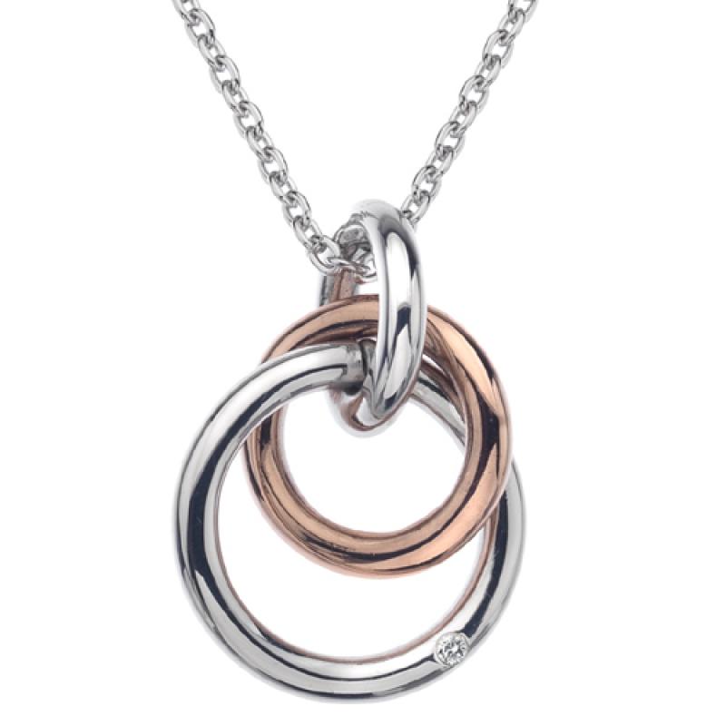 Stříbrný přívěsek Hot Diamonds Eternity Rose Gold DP37305