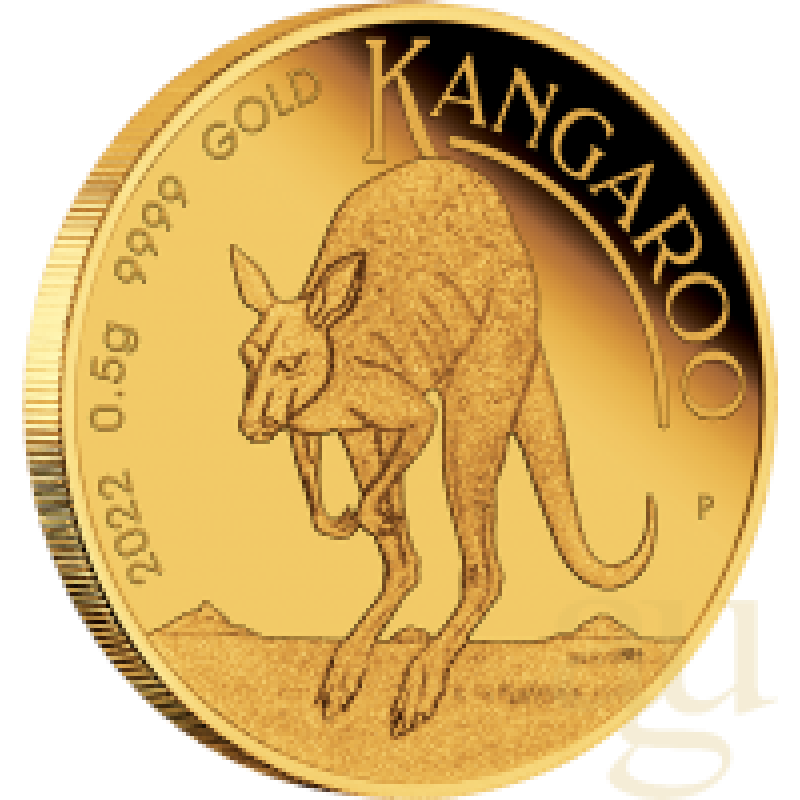 0,5 Gramm Goldmünze Australien Mini Känguru 2022