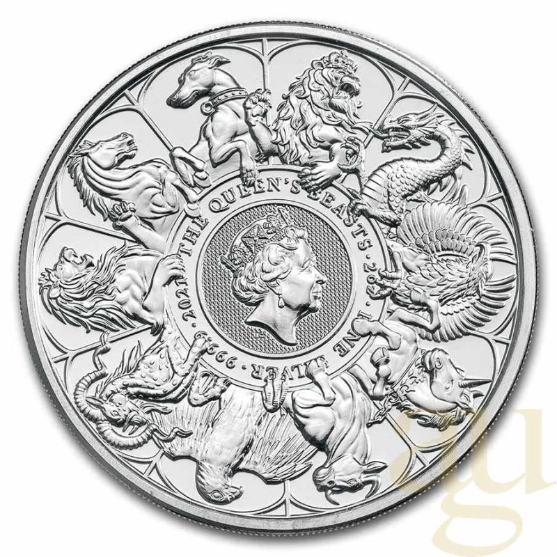 2 unce stříbrná mince Queens Beasts Completer Coin 2021