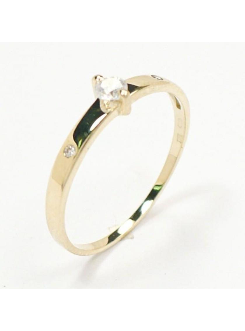 Zlatý prsteň so zirkónmi ZL22304130101-48