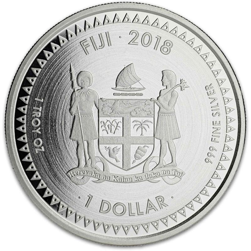 1 unce stříbrná mince Fiji Pacific Dollar 2018