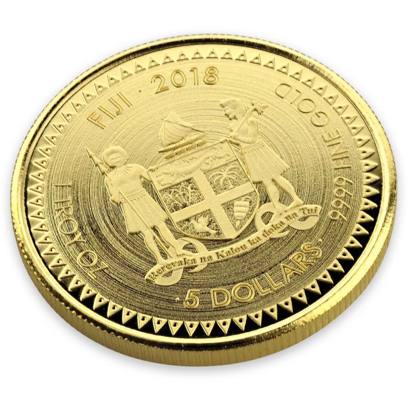 1 unce zlatá mince Fiji Pacific Dollar 2018