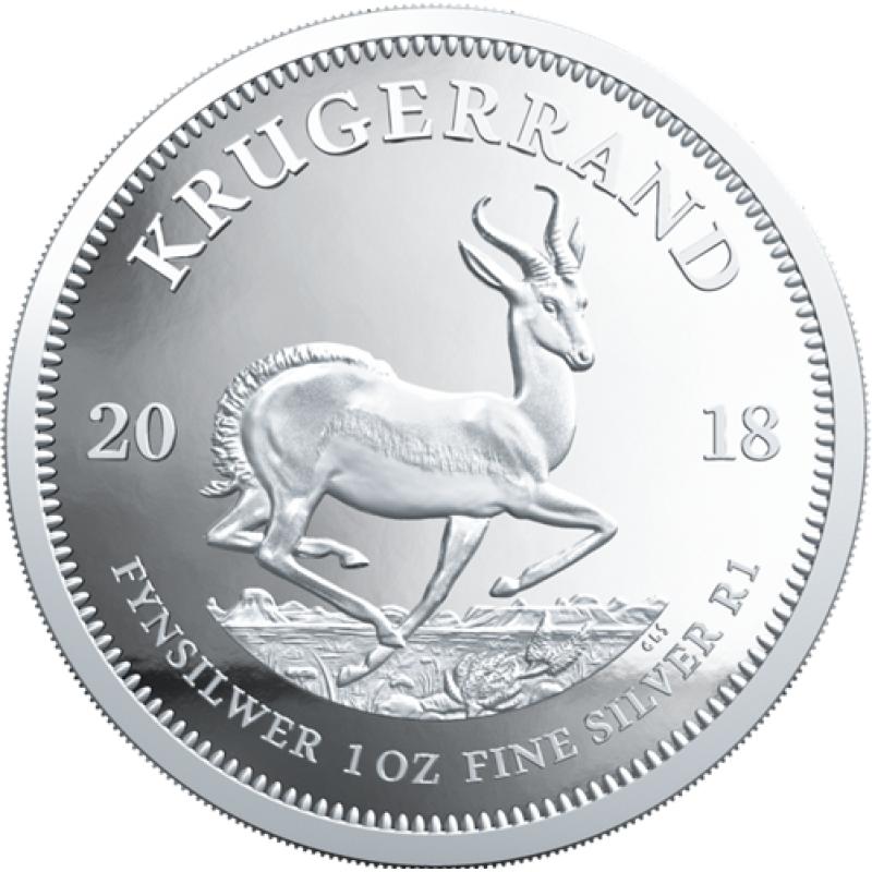 1 unce stříbrná mince Krugerrand 2018 - leštěná deska