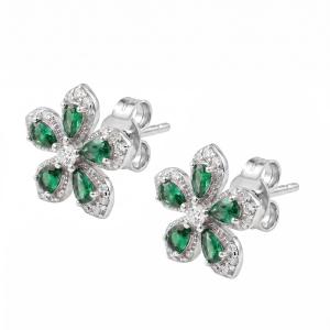 Náušnice BROSWAY AG 925/1000 Fancy Life Green FLG156