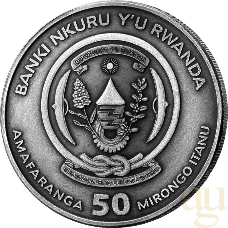 1 unce stříbrná mince Rwanda Nautical Serie - 100 Jahre Sedov 2021 - High Relief