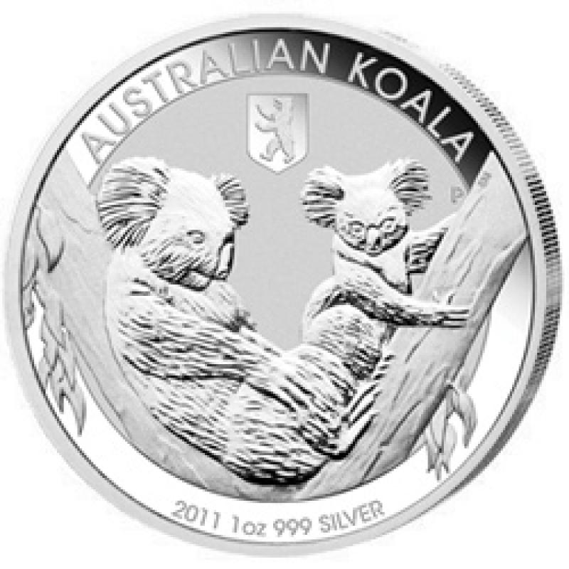 1 unce stříbrná mince Austrálie Koala 2011 - Privy Mark Berliner Bär