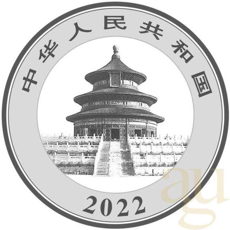 30 gramů zlatá mince China Panda 2022