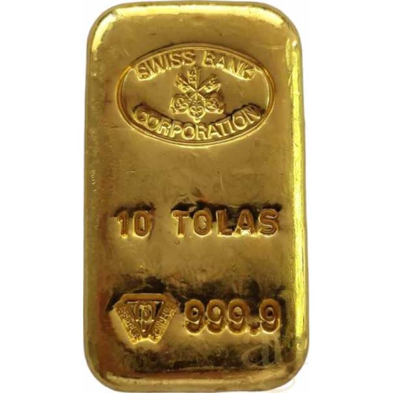 10 Tola Credit Suisse Goldbarren (116,58g)