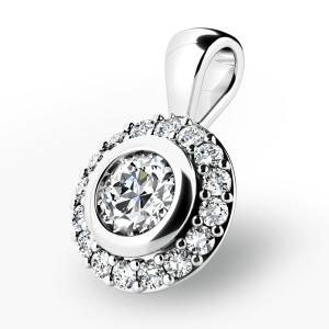 Přívěs AU 585/1000 přírodní diamant 0,312 ct G/SI 0,85 g G10823B05