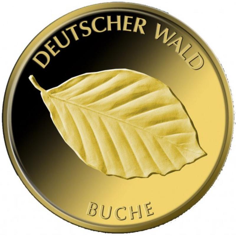 20 Euro zlatá mince Deutscher Wald - Buche 2011