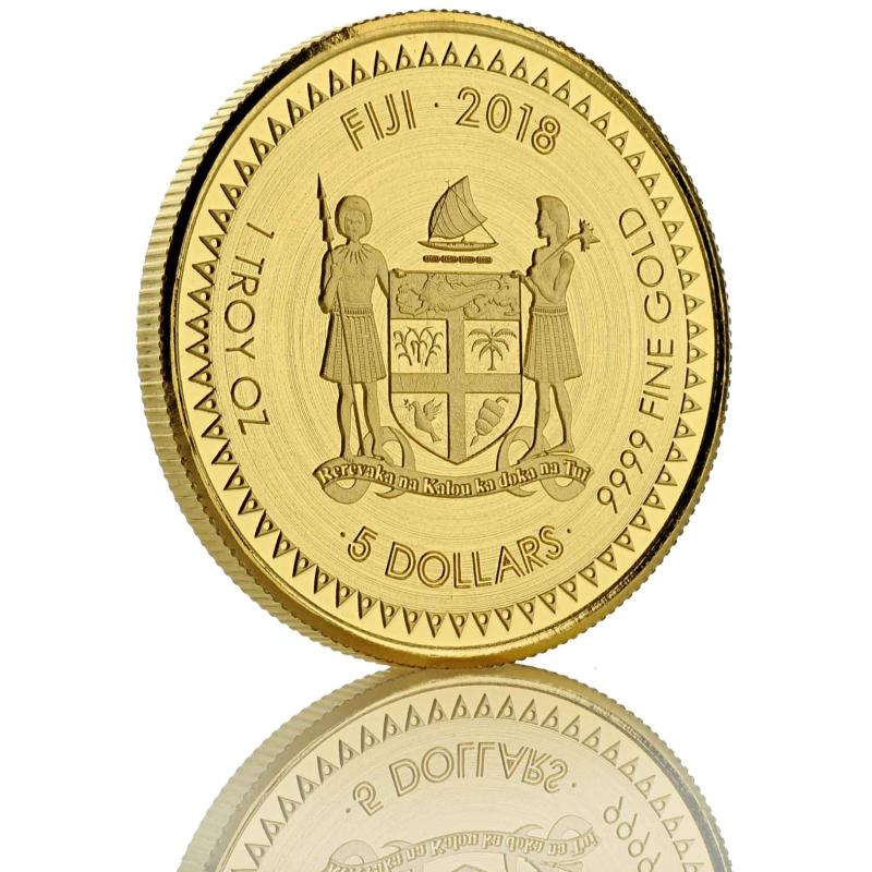 1 unce zlatá mince Fiji Pacific Dollar 2018