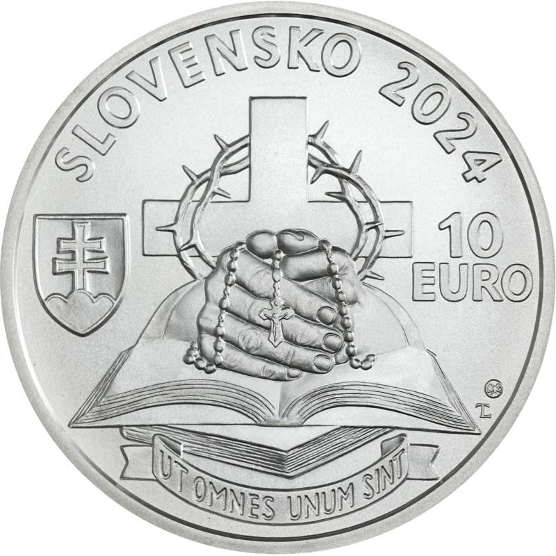 2024-PSM 10 eur Ján Chryzostom Korec-100. výročie narodenia B.K.