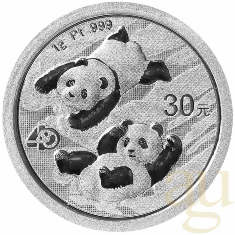 1 gramů platinová mince China Panda 2022