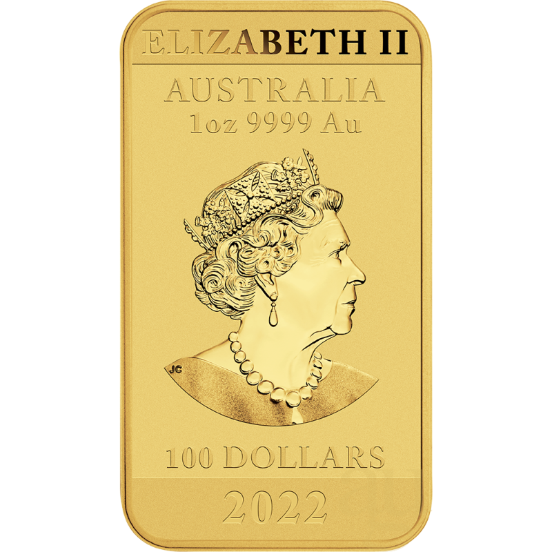 1 unce zlatá mince Perth Mint - Rectangular Dragon 2022