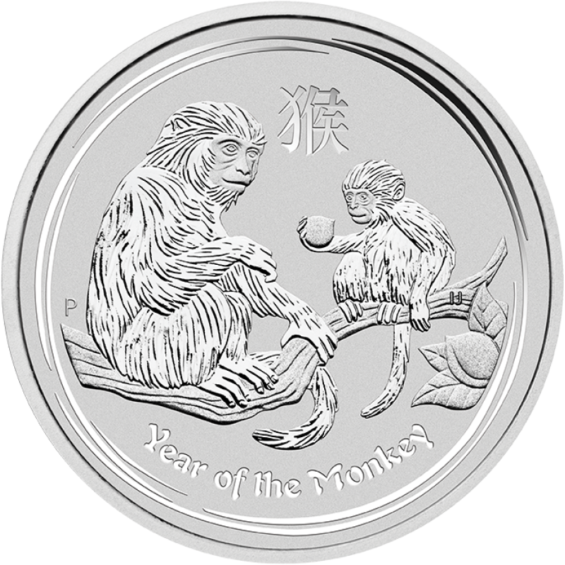 1/2 unce stříbrná mince Austrálie Lunar II opice 2016