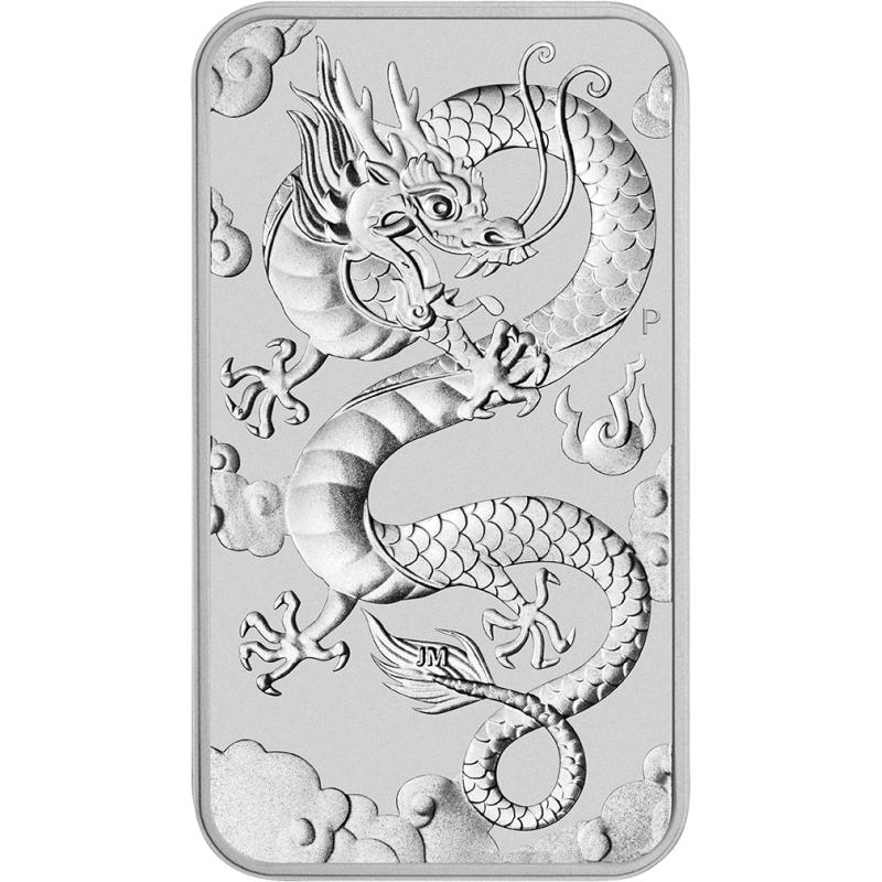 1 unce stříbrná mince Perth Mint Rectangular Dragon 2019