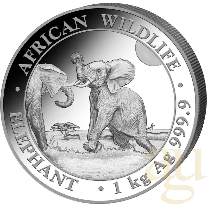 1 Kilogramm Silbermünze Somalia Elefant 2024