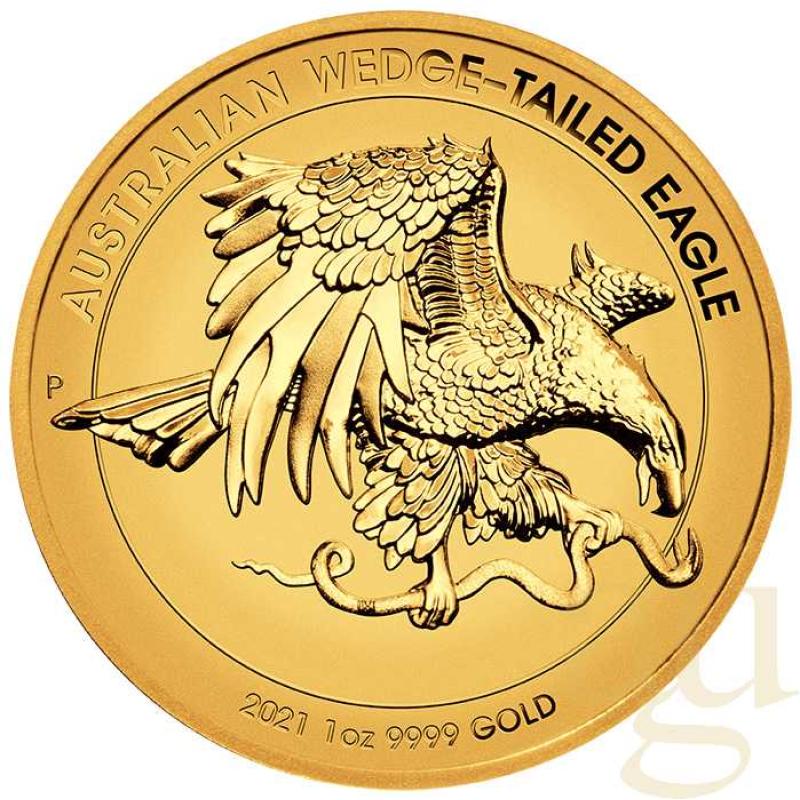 1 unce zlatá mince Austrálie Wedge Tailed Eagle 2021 - High Relief