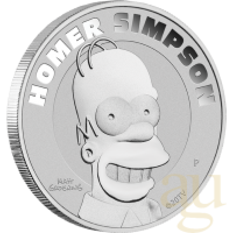 1 Unze Silbermünze Tuvalu The Simpsons - Homer Simpson 2022