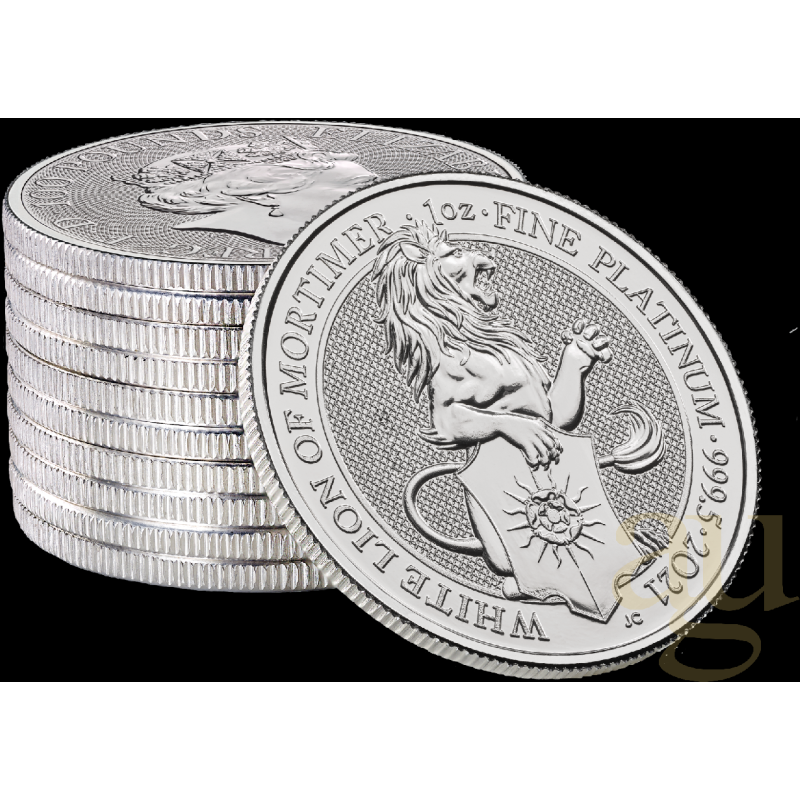 1 unce platinová mince Queens Beasts White Lion 2021
