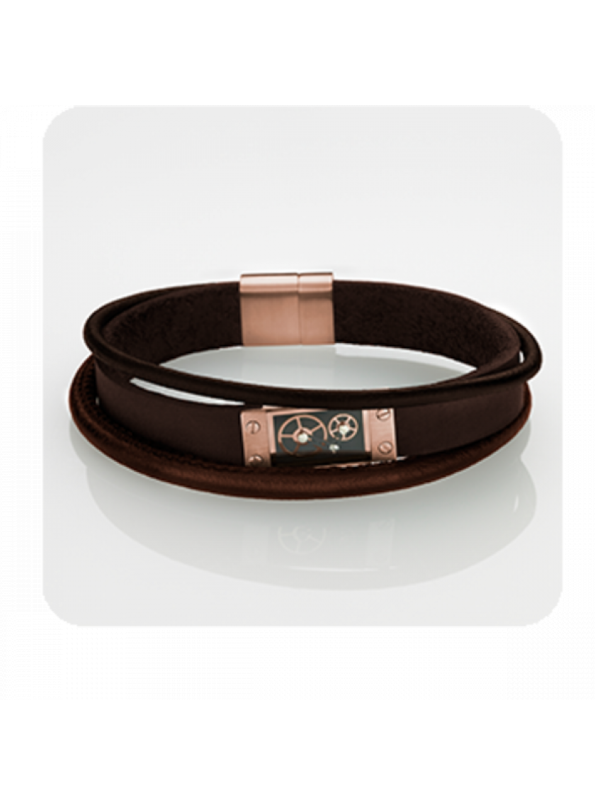 Náramek STORM Cog Leather Bracelet - Brown 9980691/BR