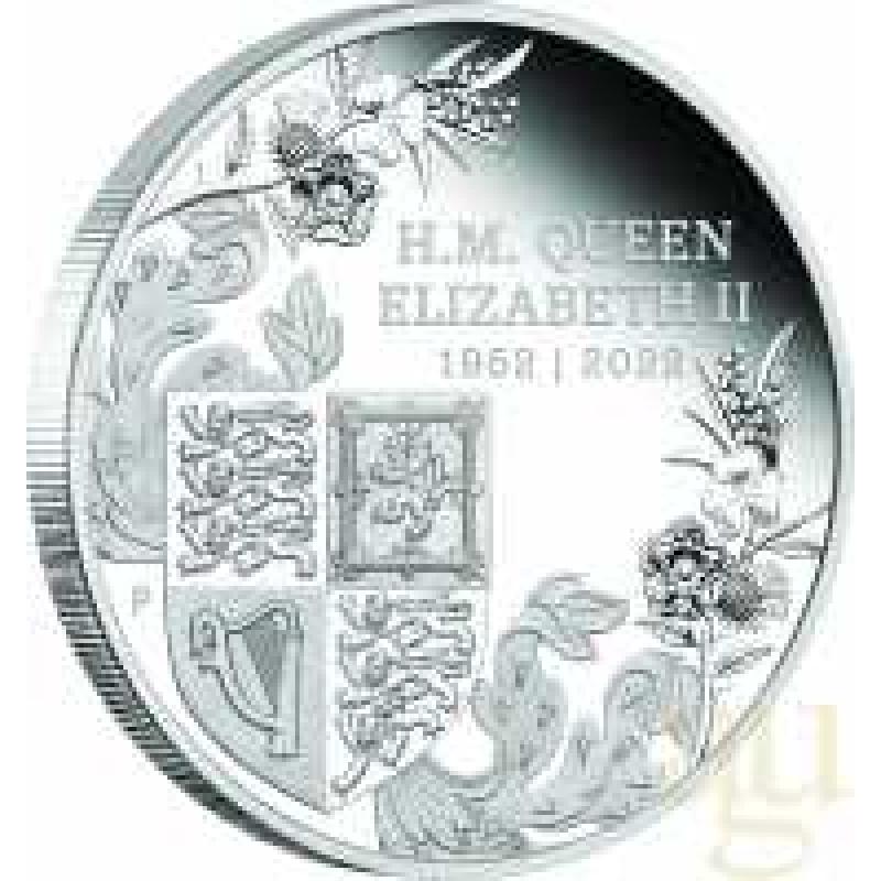 1 Unze Silbermünze The Queen’s Platinum Jubilee 2022 - polierte Platte