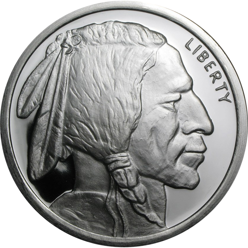 5 uncí stříbrný American Buffalo Round