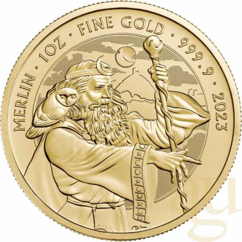 1 Unze Goldmünze Myths and Legends - Merlin 2023