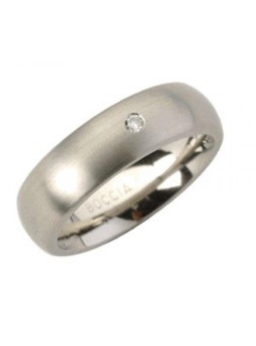 Snubný titánový prsteň BOCCIA s diamantom 0102-06