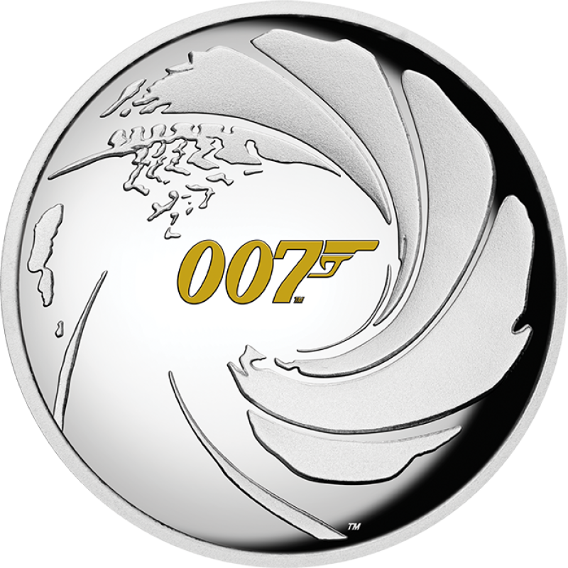 1 unce stříbrná mince Tuvalu James Bond 007 - 2020 - leštěná deska - High Relief