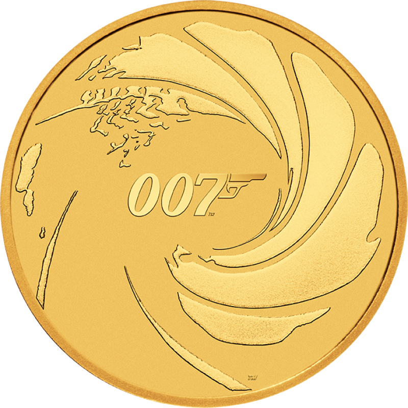 1 unce zlatá mince Perth Mint Tuvalu James Bond 007 - 2020