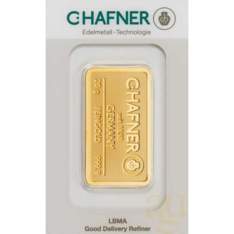 20 Gramm Goldbarren C. Hafner