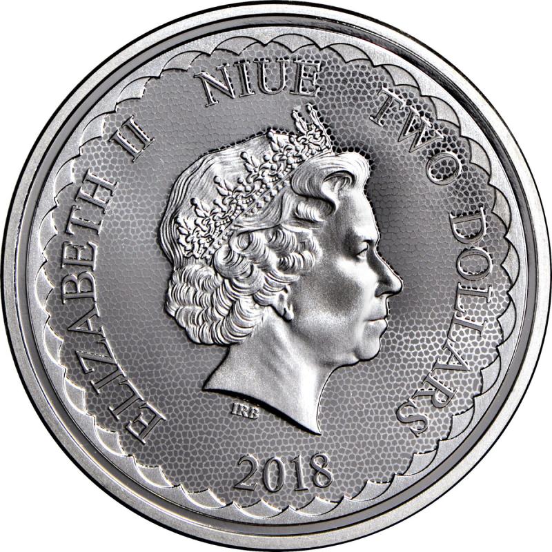 1 unce stříbrná mince Niue Double Dragon 2018
