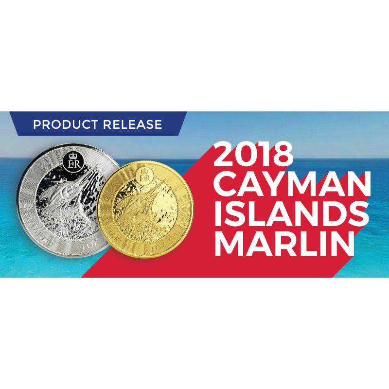 1 unce zlatá mince Cayman Islands Marlin Speerfisch 2018