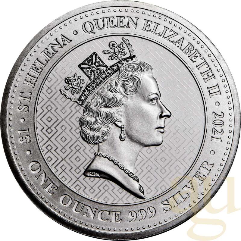 1 unce stříbrná mince St. Helena - The Queen´s Virtues - Victory 2021