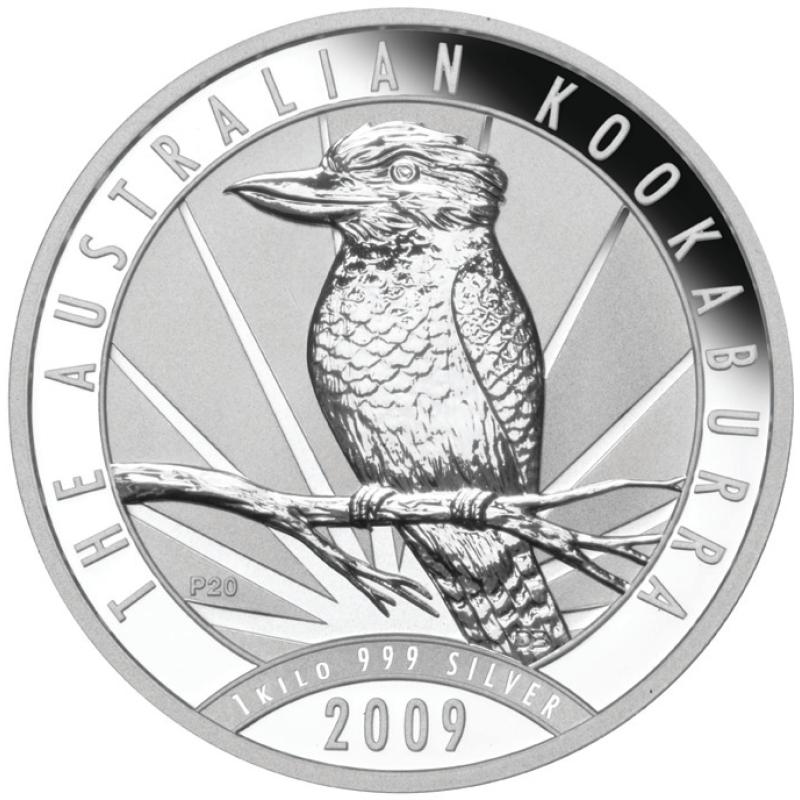 10 uncí stříbrná mince Austrálie Kookaburra 2009