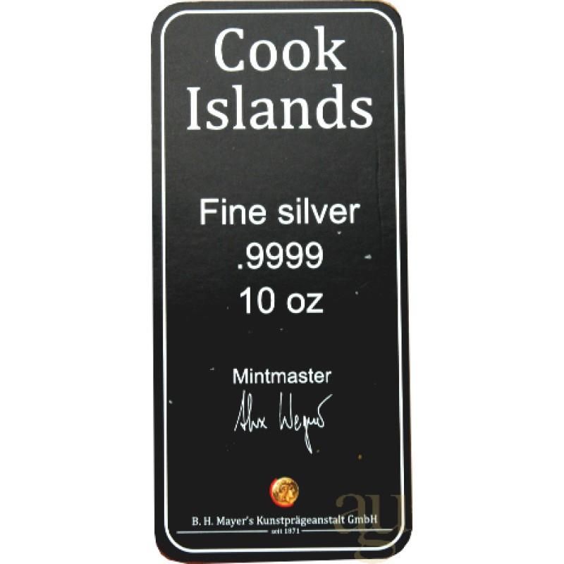 10 Unzen Silber Cook Islands Münzbarren 2021