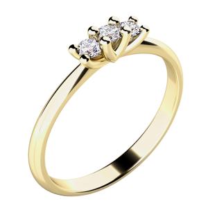 Prsten AU 585/000 přírodní diamanty 1,35 g 0,105 ct G/Si G1078101-56