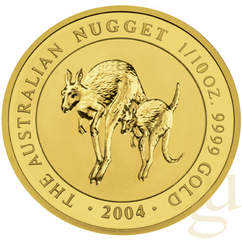 1/10 Unze Goldmünze Australien Känguru 2004