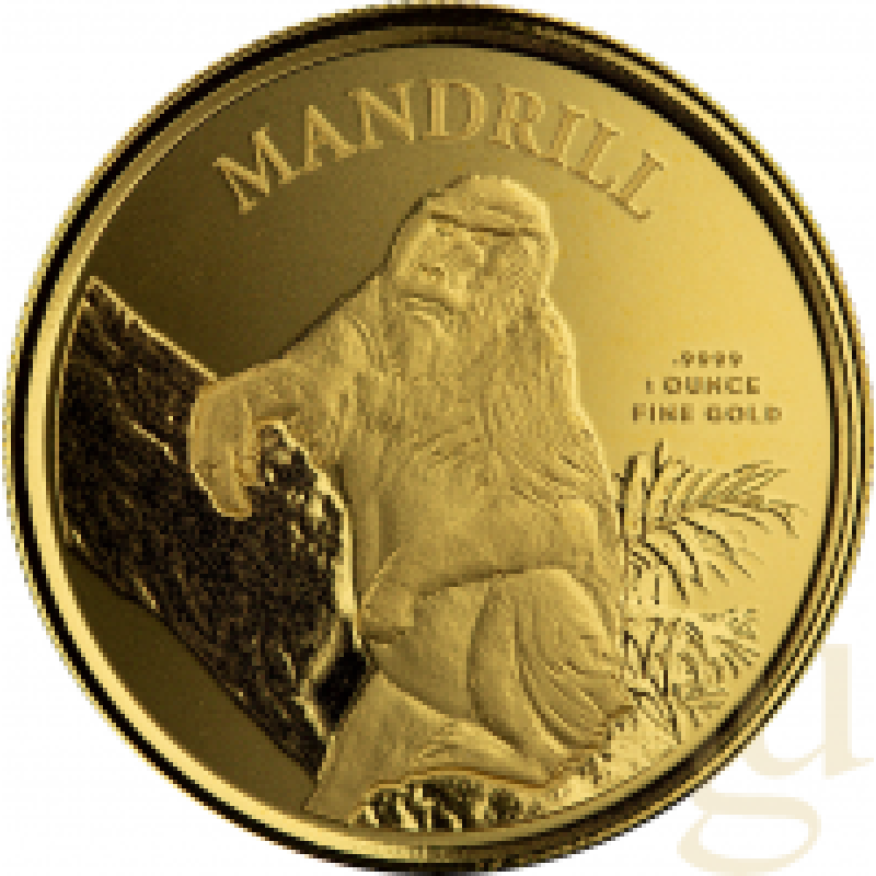 1 Unze Goldmünze Kamerun Mandrill 2021