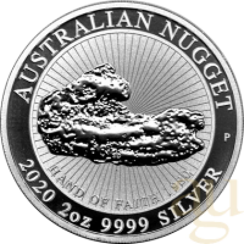 2 Unzen Silbermünze Australien Nugget - Hand of Faith 2020