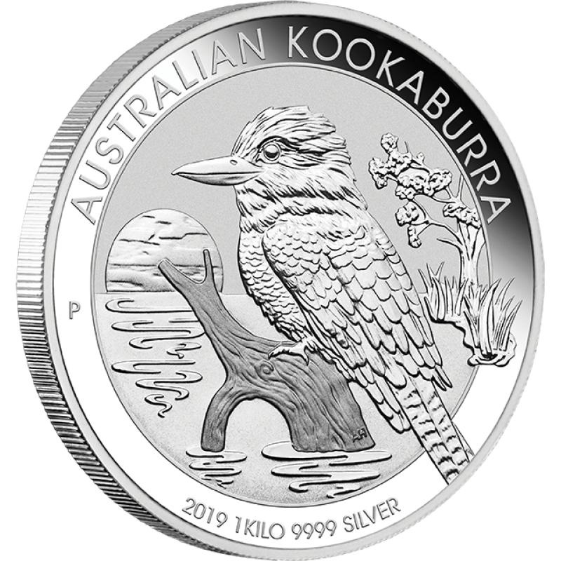 1 kilogram stříbrná mince Austrálie Kookaburra 2019