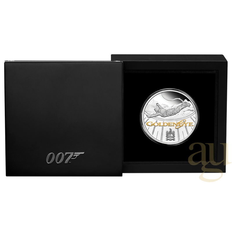 1 unce stříbrná mince Tuvalu James Bond 007 - Goldeneye 25th Anniversary 2020 - leštěná deska - High