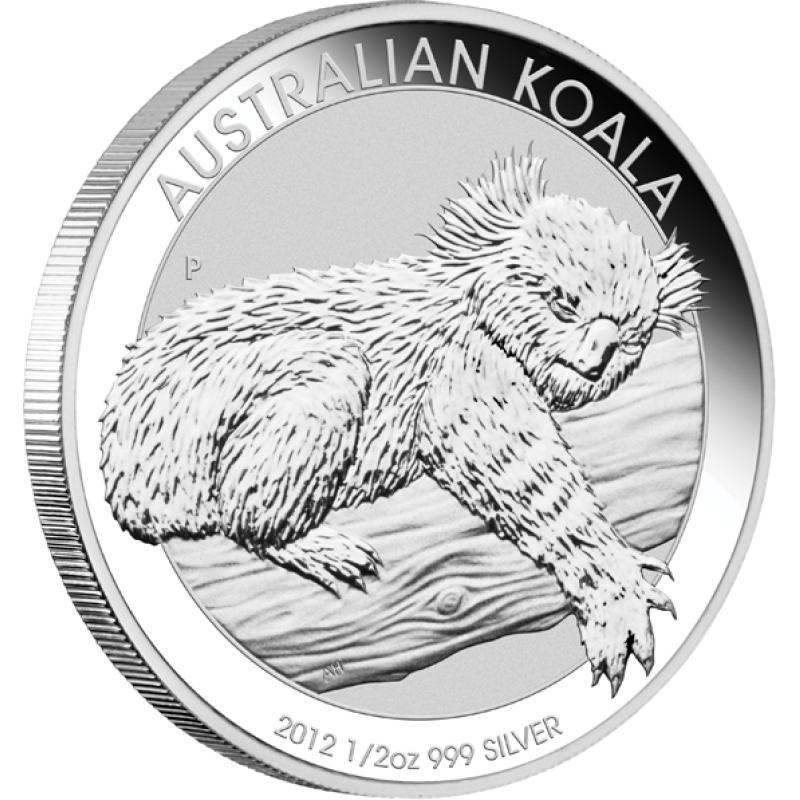 1/2 unce stříbrná mince Austrálie Koala 2012