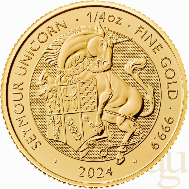 1/4 Unze Goldmünze Tudor Beasts Seymour Unicorn 2024